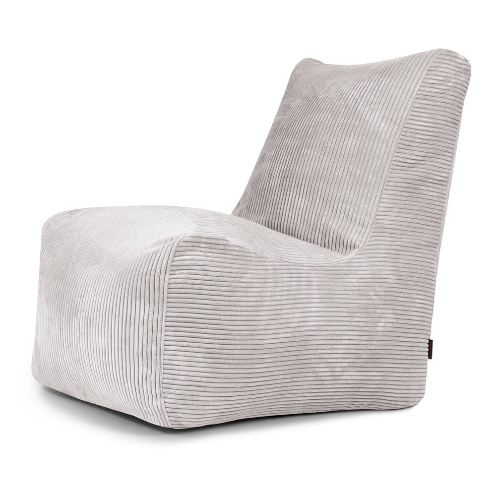 Világosszürke kordbársony babzsákfotel Seat Lounge  SLOWDOWN