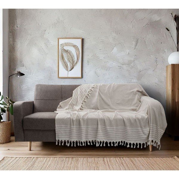 Krémszínű takaró 220x180 cm Sophia  – Mijolnir