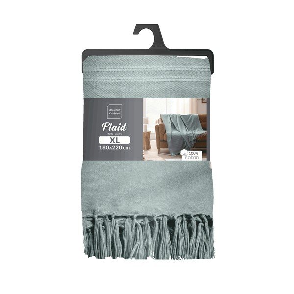 Zöld pamut ágytakaró 125x150 cm Lilia – douceur d'intérieur-image-2