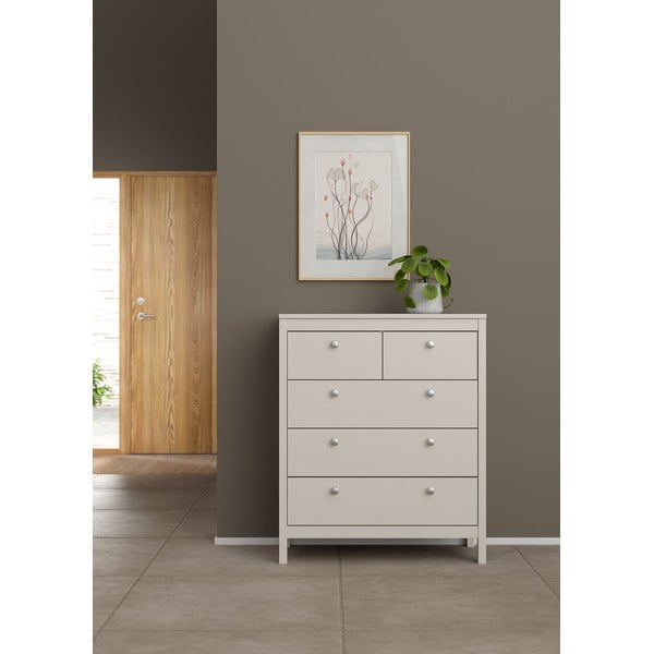 Szürkésbézs komód 82x99x38 cm Madrid – Tvilum-image-1