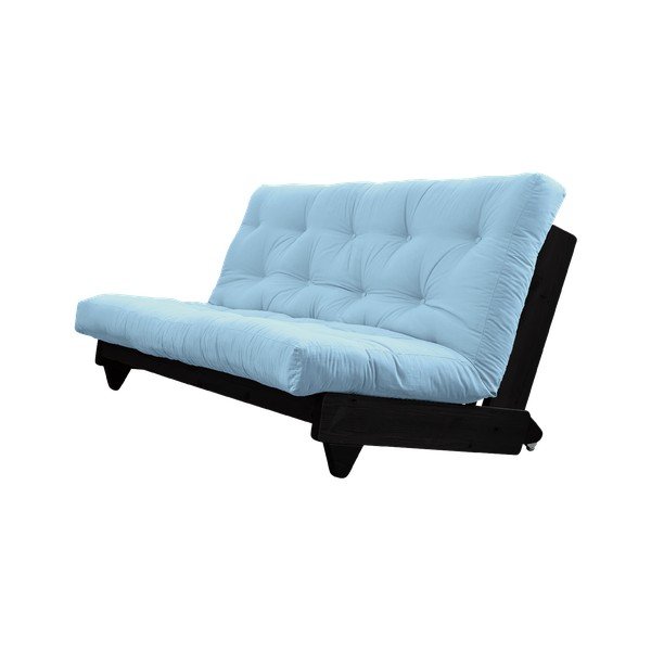 Fresh Black/Light Blue halványkék kinyitható kanapé - Karup Design-image-3