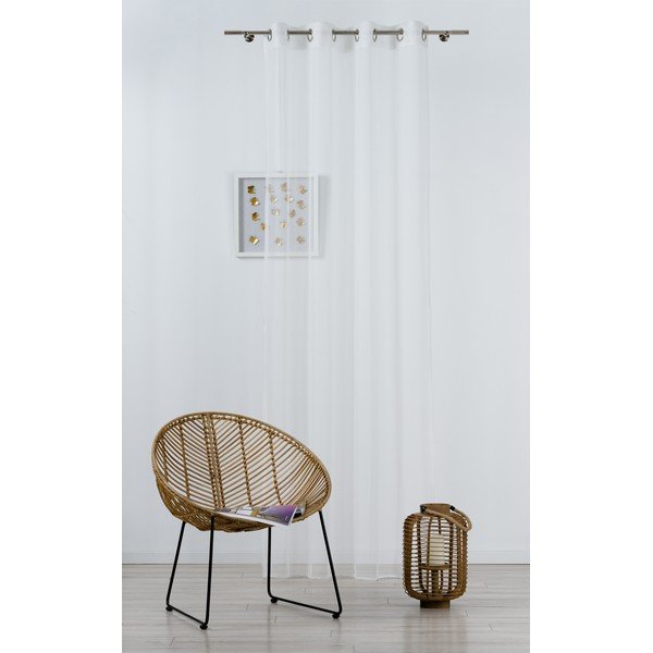 Fehér átlátszó függöny 140x245 cm Miko – Mendola Fabrics-image-1