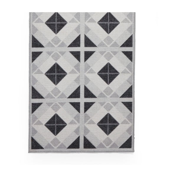 Világosszürke-sötétszürke mosható futószőnyeg 76x230 cm Victoria Light – Think Rugs-image-4