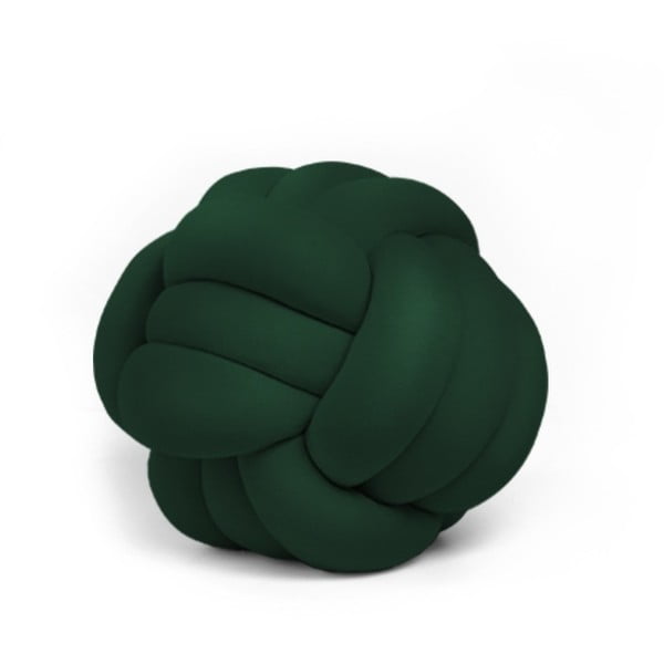 Knot Decorative Cushion Velvet Effect sötétzöld díszpárna, ⌀ 30 cm