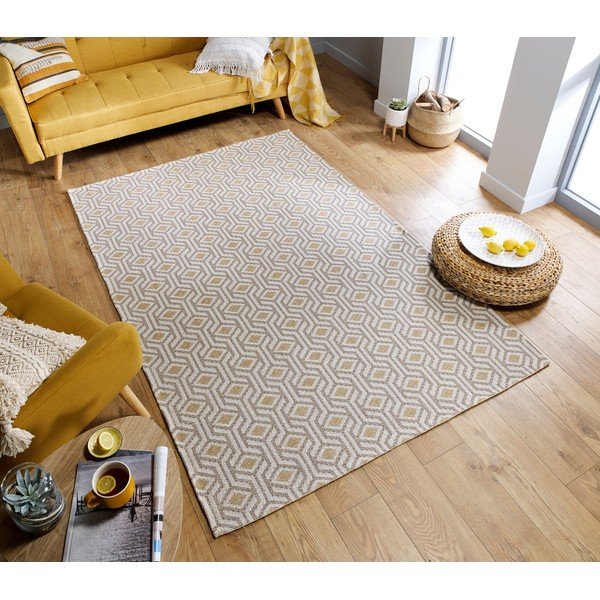 Bombax bézs-sárga pamut szőnyeg, 192 x 290 cm - Flair Rugs-image-4