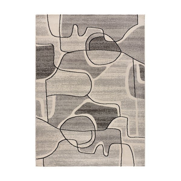 Szürke-krémszínű szőnyeg 135x190 cm Ashley – Universal