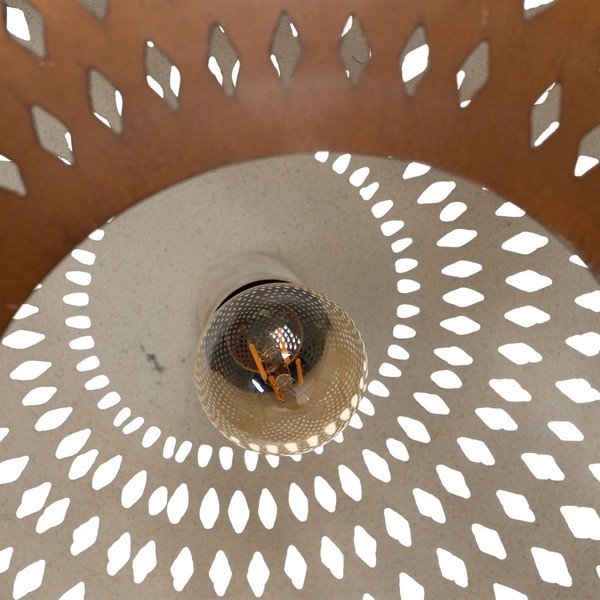 Aranyszínű függőlámpa fém búrával ø 56 cm – Ixia-image-1