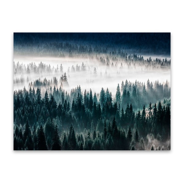 Glasspik Misty Forest kép, 80 x 120 cm - Styler