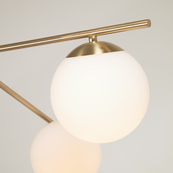 Fehér-aranyszínű mennyezeti lámpa üveg búrával ø 14 cm Mahala – Kave Home-image-1