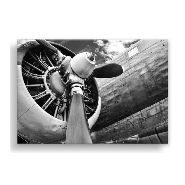 Canvas Silver Uno Plane kép, 85 x 113 cm - Styler