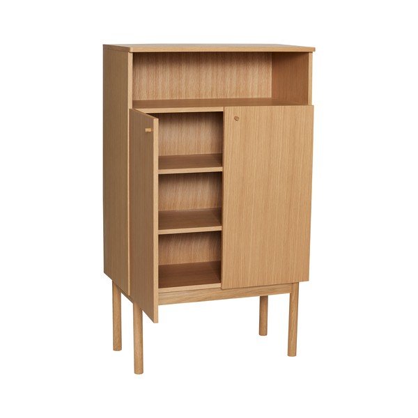 Natúr színű szekrény tölgyfa dekorral 80x135x42 cm Ulterior – Hübsch-image-3