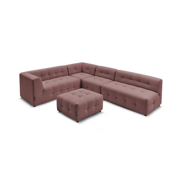 Sötét rózsaszín sarokkanapé (bal oldali) Kleber - Bobochic Paris-image-4