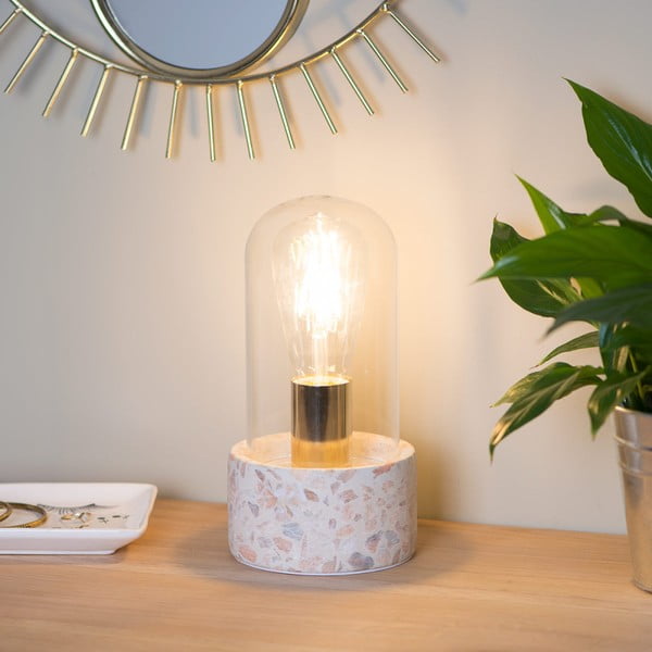 Terrazzo Globe Lamp asztali lámpa beton talpazattal - Le Studio
