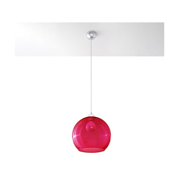 Piros függőlámpa üveg búrával ø 30 cm Bilbao – Nice Lamps