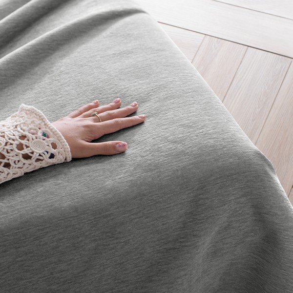 Szürke zsenília ágytakaró 220x240 cm Talo – Filumi-image-3