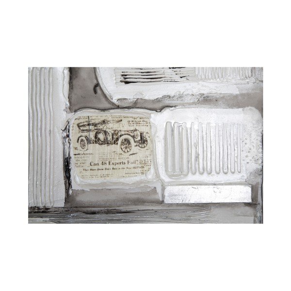 Dipinto Su Tela Silver Stroke kézzel festett kép, 150 x 50 cm - Mauro Ferretti-image-1