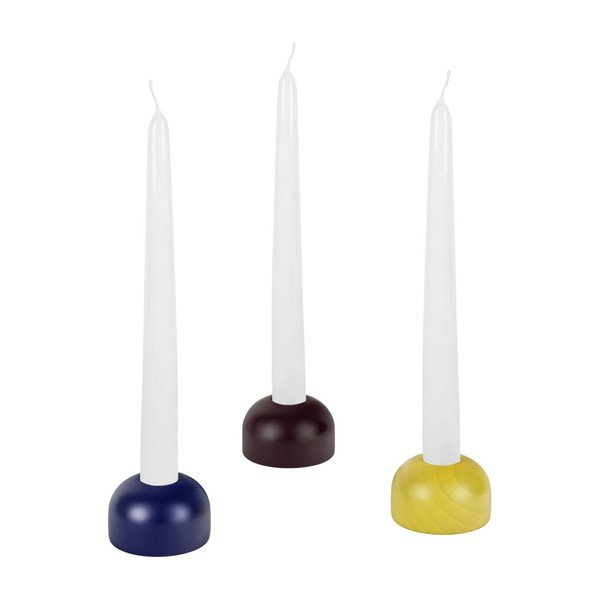 Fa gyertyatartó készlet 3 db-os Lums – noo.ma