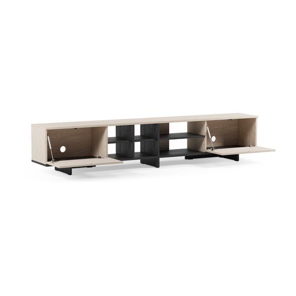 Fekete TV-állvány 230x44x36 cm Cequoia – Marckeric-image-3