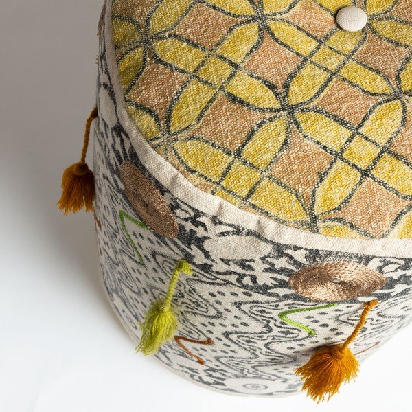 Haakon színes puff, ø 35 cm - La Forma-image-1
