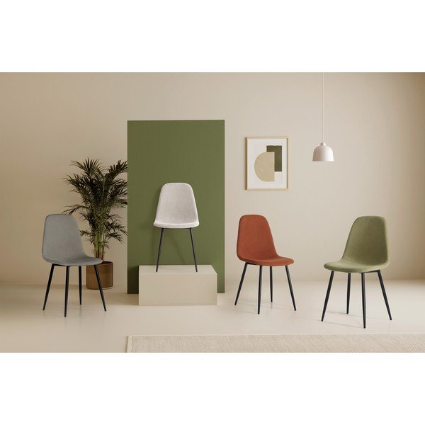 Krémszínű kárpitozott étkezőszék szett 4 db-os Minka – Marckeric-image-2