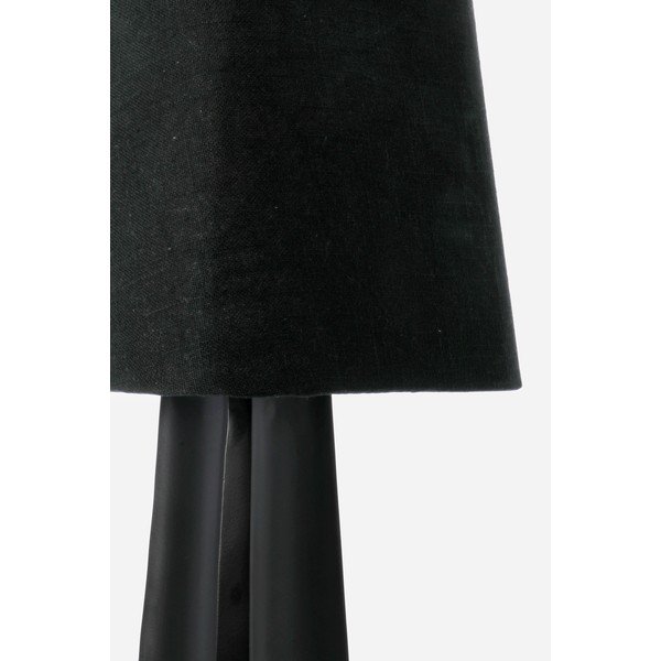 Fekete fém asztali lámpa textil búrával (magasság 61 cm) Tripura – Bizzotto-image-3
