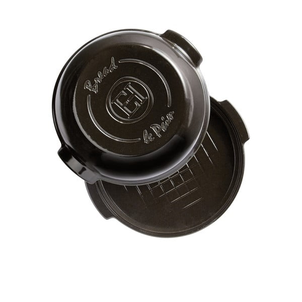 Fekete kerámia kenyérsütő forma, ⌀ 29,5 cm - Emile Henry-image-1