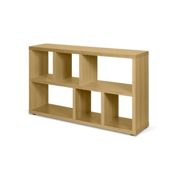 Natúr színű könyvespolc tölgyfa dekorral 150x83 cm Berlin – TemaHome-image-3