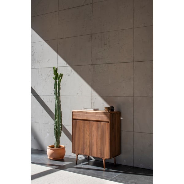 Barna diófa komód 90x110x45 cm Fawn – Gazzda-image-1