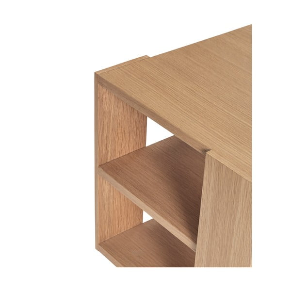 Tárolóasztal tölgyfa dekorral 37x37 cm Merge – Hübsch-image-2