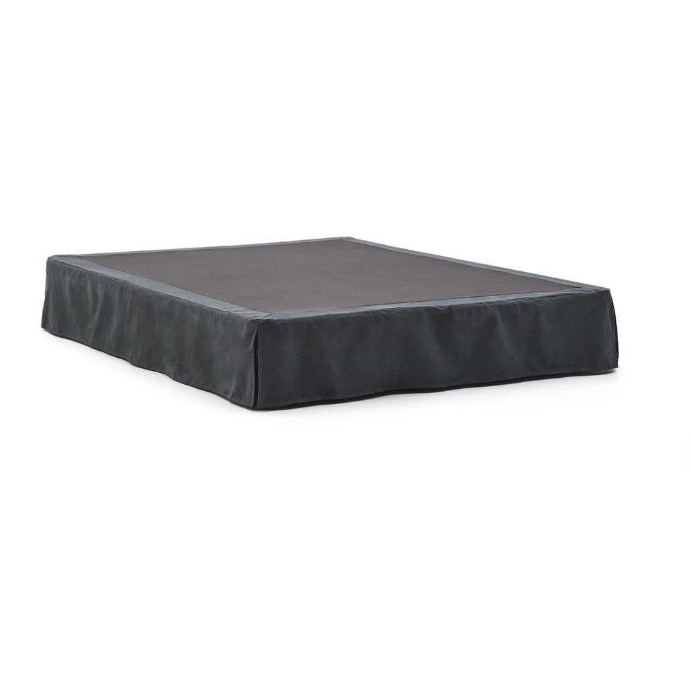 Antracitszürke kárpitozott franciaágy 160x200 cm Jaira  Kave Home