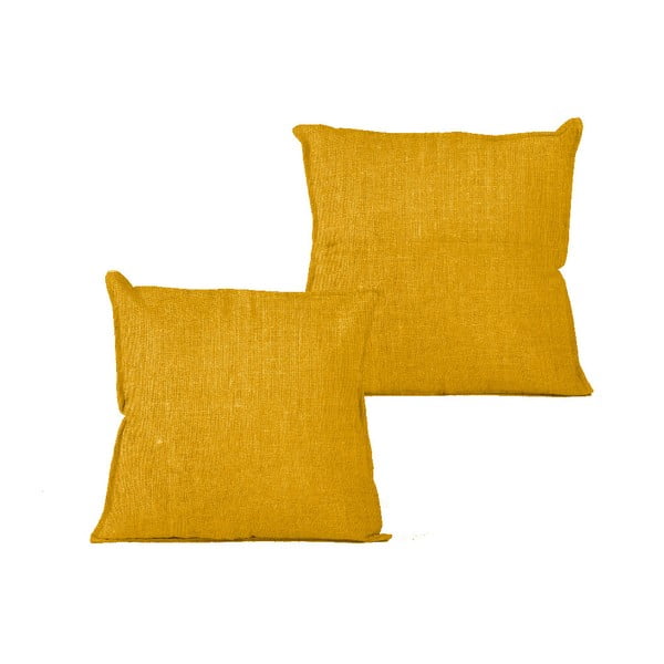 Yellow díszpárnahuzat, 45 x 45 cm - Linen Couture