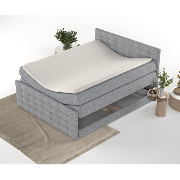 Szürke ágyneműtartós boxspring ágy 160x200 cm Blend – Maison de Rêve-image-4
