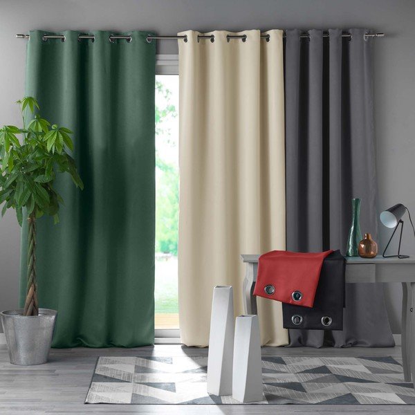 Krémszínű sötétítő függöny 135x240 cm Occult – douceur d'intérieur-image-2