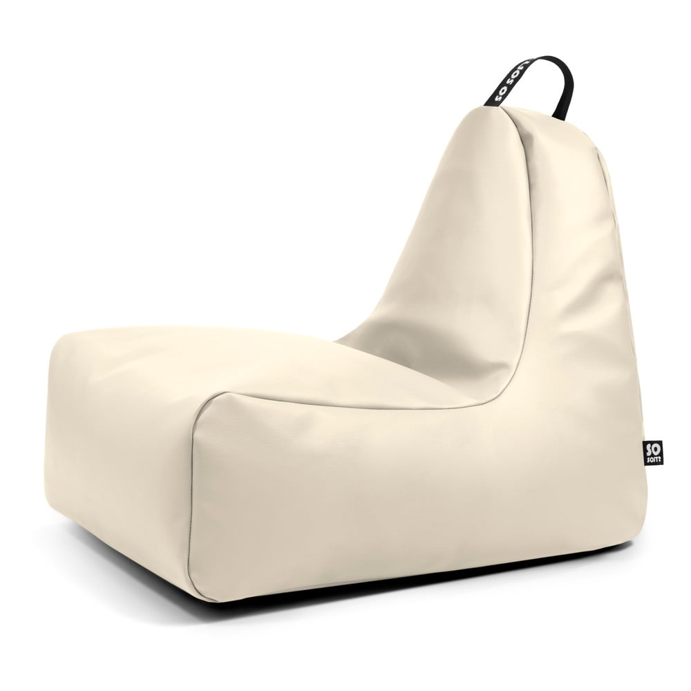 Bézs bőrutánzat babzsákfotel Chill L  So Soft?