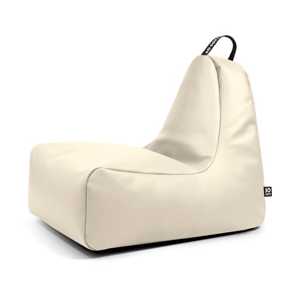 Bézs bőrutánzat babzsákfotel Chill XL – So Soft?