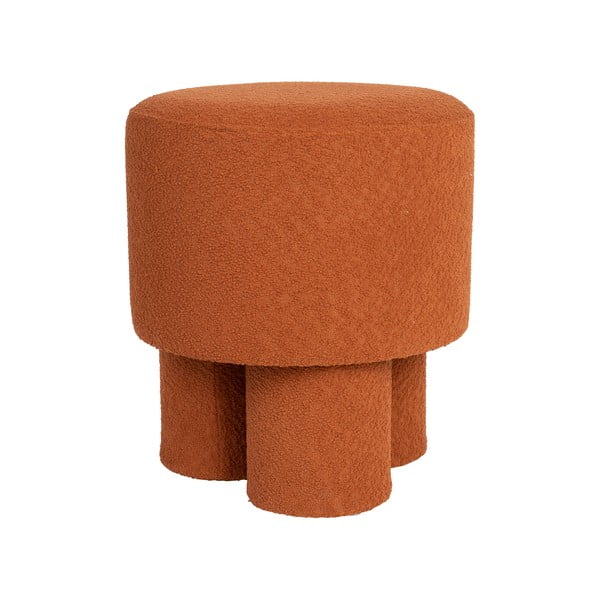 Téglavörös buklé puff Marcos – White Label