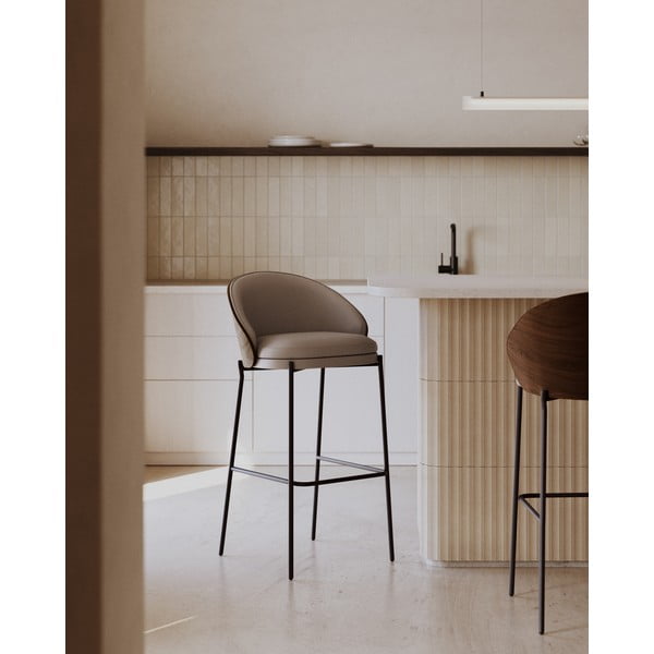 Barna bárszék (ülésmagasság 77 cm) Eamy – Kave Home-image-1