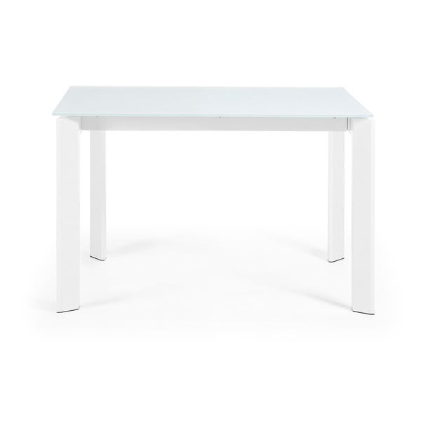 Bővíthető étkezőasztal üveg asztallappal, hosszabbító asztallappal 80x120 cm Axis – Kave Home-image-4