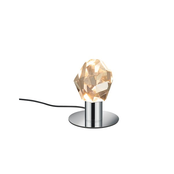 Ezüstszínű LED asztali lámpa üveg búrával (magasság 17 cm) Verano – Trio Select-image-2