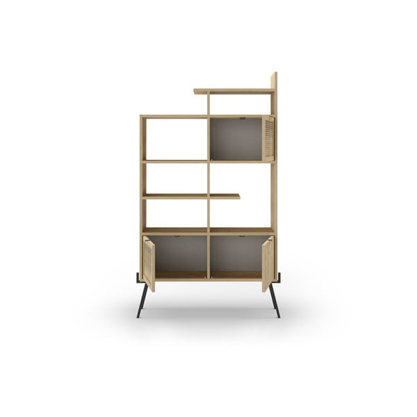 Natúr színű könyvespolc tölgyfa dekorral 95x170 cm Ecrin – Marckeric-image-2