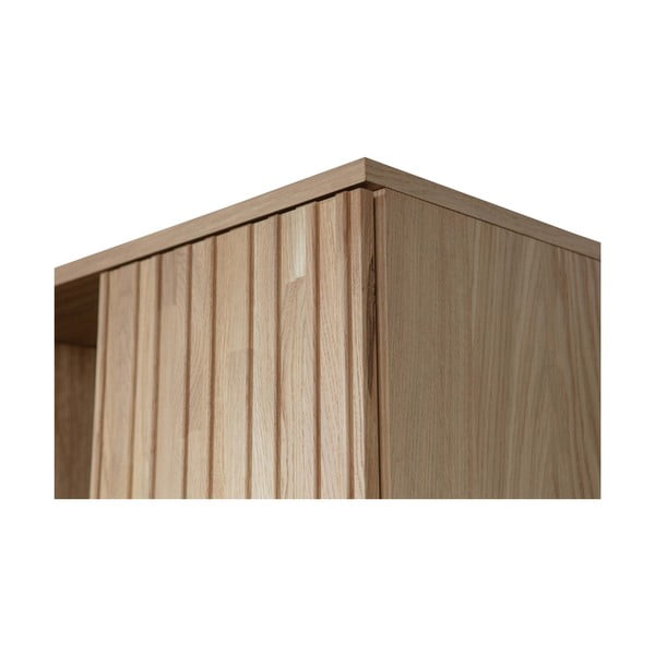 Natúr színű ruhásszekrény tölgyfa dekorral 60x210x42 cm Gravure – WOOOD-image-1