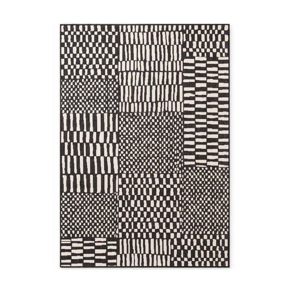 Fekete-krémszínű kültéri-beltéri szőnyeg 160x230 cm Haringey Barkham – Ted Baker