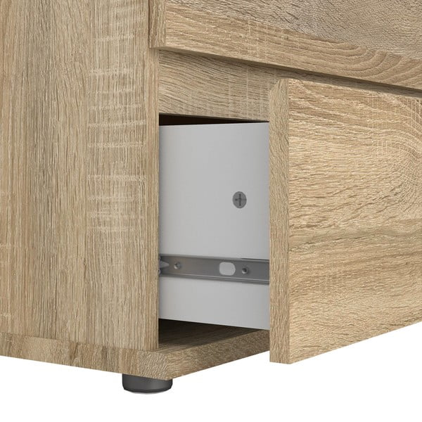 Natúr színű magas komód tölgyfa dekorral 77x107 cm Nova – Tvilum-image-4