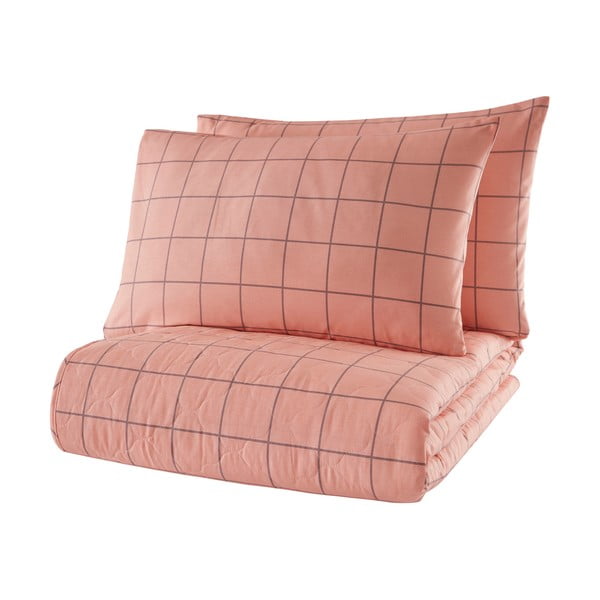 Piga rózsaszín ágytakaró 2 db ranforce pamut párnahuzattal, 225 x 240 cm - Mijolnir