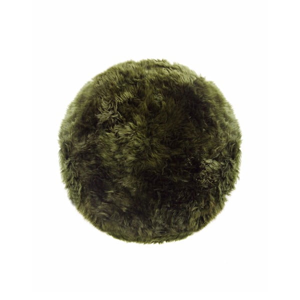 Zealand sötétzöld bárányszőrme szőnyeg, ⌀ 70 cm - Royal Dream
