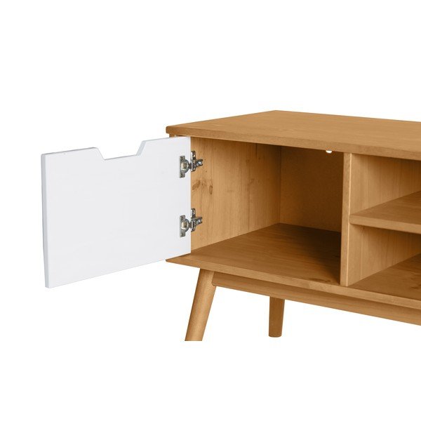 Cusco TV-állvány tömör borovi fenyőből - Marckeric-image-4