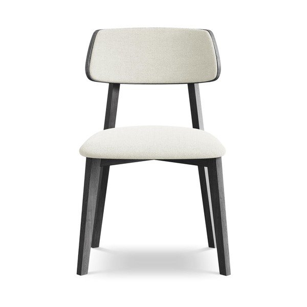 Krémszínű tömörfa étkezőszék Niu – Makamii-image-1