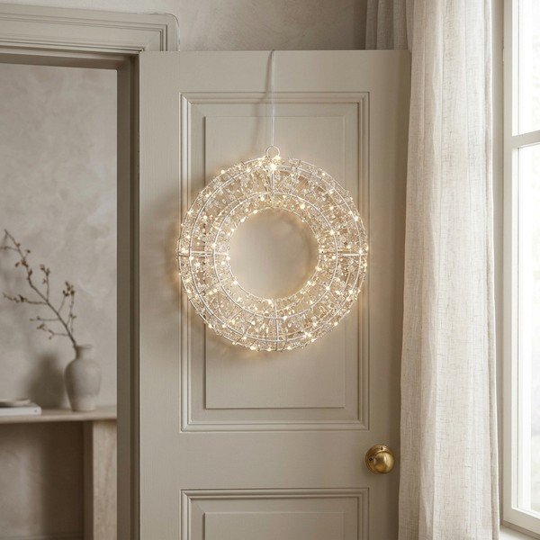 Világító koszorú ø 28 cm Ellary – Bizzotto-image-1