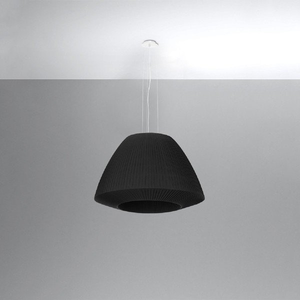Fekete függőlámpa üveg búrával ø 60 cm Soprano - Sollux-image-1
