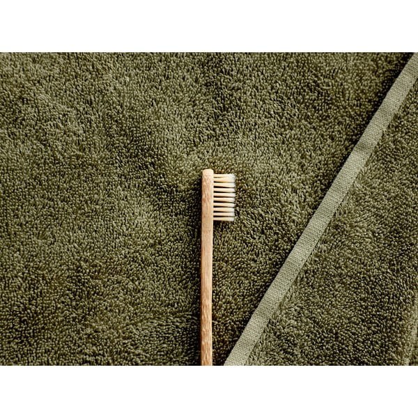 Organic olajzöld pamut frottírtörölköző, 100 x 50 cm - Södahl-image-1